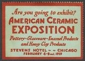 Chicago 1929 Are You Going American Ceramic Exposition