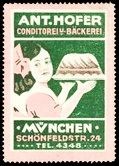 Hofer Conditorei u Backerei Munchen WK 01