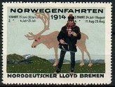 Norddeutscher Lloyd Norwegenfahrt 1914 Amstberg mit Datum