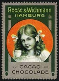 Reese & Wichmann Hamburg Cacao Chocolade (Madchen auf grun)